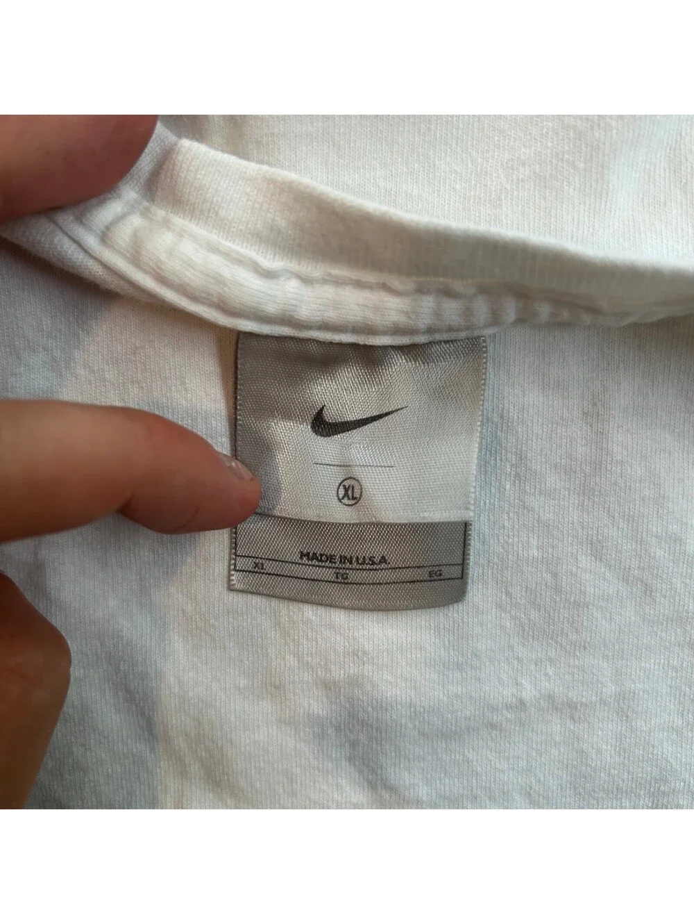 Nike Soccer White Graphic T-Shirt XL Made in USA